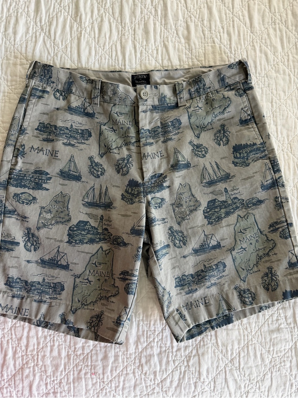 J. Crew Men's 34w Maine Gramercy shorts 9"
